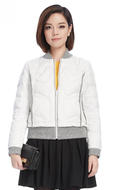 哥弟女裝秋冬新品長袖拉鏈圓領羽絨外套490011